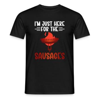 Sausage Lover - Men's T-Shirt - black - Front - AI Model Male 178 light (178cm)