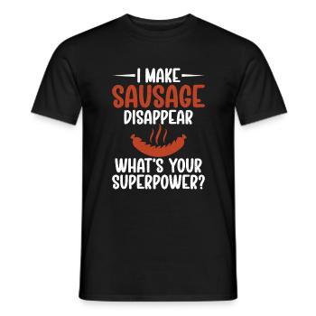 Sausage Lover - Men's T-Shirt - black - Front - AI Model Male 178 light (178cm)