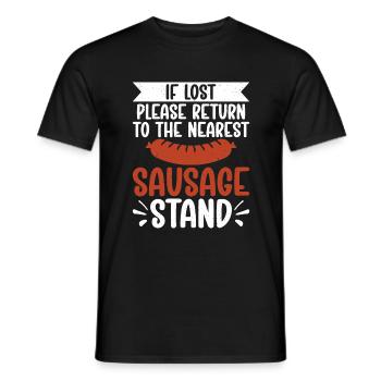 Sausage Lover - Men's T-Shirt - black - Front - AI Model Male 178 light (178cm)