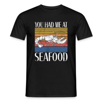 Seafood Lover Gift - Männer T-Shirt - Schwarz - Vorne - AI Model Male 178 light (178cm)