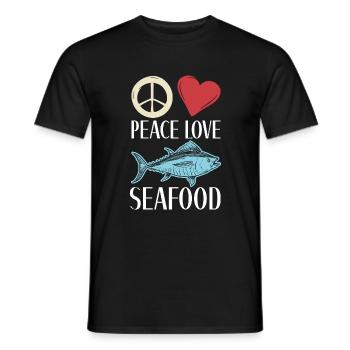 Seafood Lover Gift - Männer T-Shirt - Schwarz - Vorne - AI Model Male 178 light (178cm)