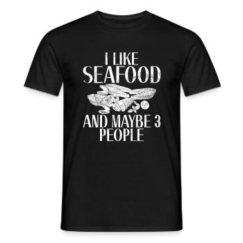 Seafood Lover Gift - Männer T-Shirt - Schwarz - Vorne - AI Model Male 178 light (178cm)