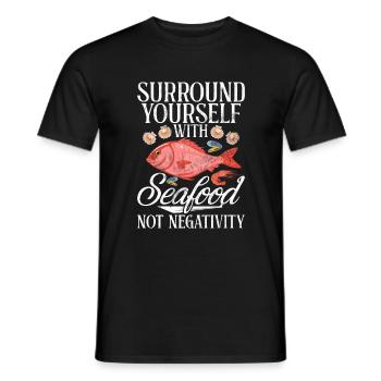 Seafood Lover Gift - Men's T-Shirt - black - Front - AI Model Male 178 light (178cm)