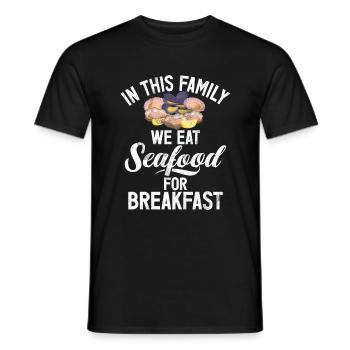Seafood Lover Gift - Men's T-Shirt - black - Front - AI Model Male 178 light (178cm)