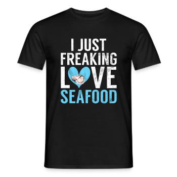 Cadeau pour les amateurs de fruits de mer - T-shirt homme - noir - Devant - AI Model Male 178 light (178cm)