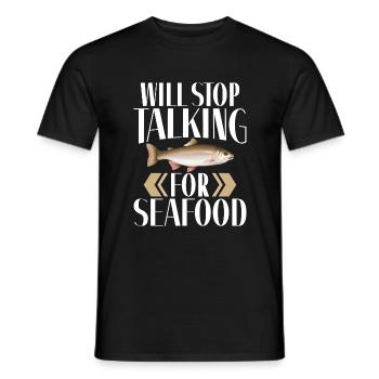 Seafood Lover Gift - Männer T-Shirt - Schwarz - Vorne - AI Model Male 178 light (178cm)