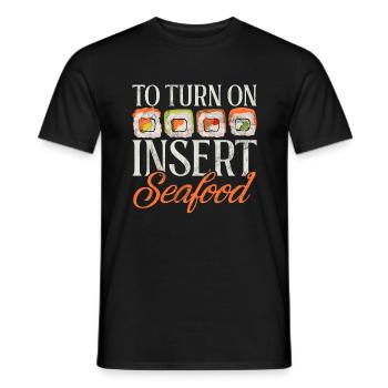 Seafood Lover Gift - Men's T-Shirt - black - Front - AI Model Male 178 light (178cm)
