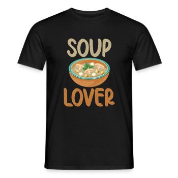 Cadeaux pour les amateurs de soupe - T-shirt homme - noir - Devant - AI Model Male 178 light (178cm)