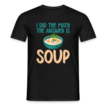 Soup Lovers Gifts - Men's T-Shirt - black - Front - AI Model Male 178 light (178cm)