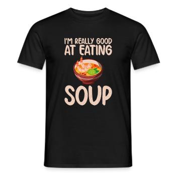 Soup Lovers Gifts - Männer T-Shirt - Schwarz - Vorne - AI Model Male 178 light (178cm)