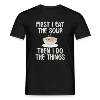 Soup Lovers Gifts - Men's T-Shirt - black - Front - AI Model Male 178 light (178cm)
