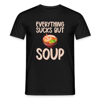 Soup Lovers Gifts - Männer T-Shirt - Schwarz - Vorne - AI Model Male 178 light (178cm)