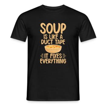 Soup Lovers Gifts - Männer T-Shirt - Schwarz - Vorne - AI Model Male 178 light (178cm)