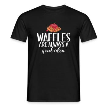 Waffle Lover Gifts - Men's T-Shirt - black - Front - AI Model Male 178 light (178cm)