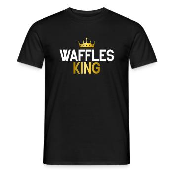 Waffle Lover Gifts - Men's T-Shirt - black - Front - AI Model Male 178 light (178cm)