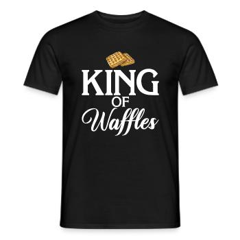 Waffle Lover Gifts - Men's T-Shirt - black - Front - AI Model Male 178 light (178cm)
