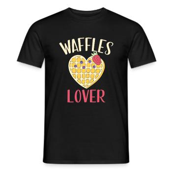 Waffle Lover Gifts - Men's T-Shirt - black - Front - AI Model Male 178 light (178cm)