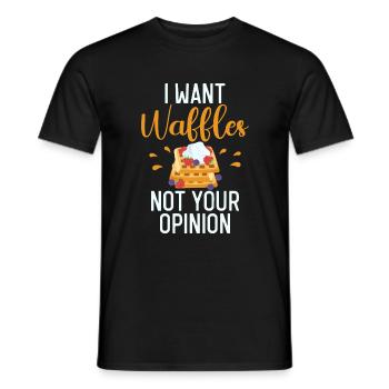 Waffle Lover Gifts - Men's T-Shirt - black - Front - AI Model Male 178 light (178cm)
