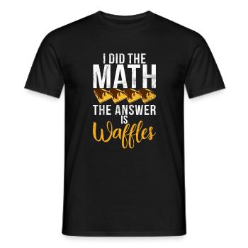Waffle Lover Gifts - Men's T-Shirt - black - Front - AI Model Male 178 light (178cm)