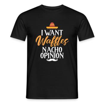 Waffle Lover Gifts - Men's T-Shirt - black - Front - AI Model Male 178 light (178cm)