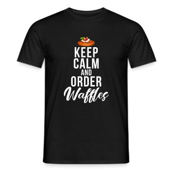 Waffle Lover Gifts - Men's T-Shirt - black - Front - AI Model Male 178 light (178cm)