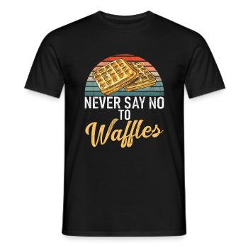 Waffle Lover Gifts - Männer T-Shirt - Schwarz - Vorne - AI Model Male 178 light (178cm)