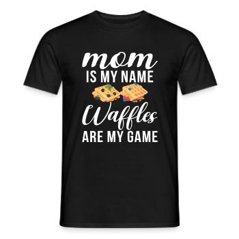 Waffle Lover Gifts - Men's T-Shirt - black - Front - AI Model Male 178 light (178cm)