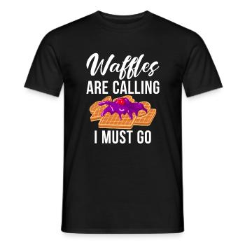 Waffle Lover Gifts - Men's T-Shirt - black - Front - AI Model Male 178 light (178cm)