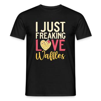 Waffle Lover Gifts - Men's T-Shirt - black - Front - AI Model Male 178 light (178cm)