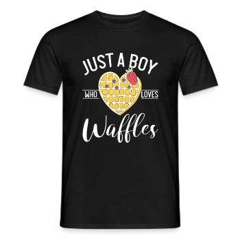 Waffle Lover Gifts - Men's T-Shirt - black - Front - AI Model Male 178 light (178cm)