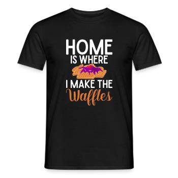Waffle Lover Gifts - Men's T-Shirt - black - Front - AI Model Male 178 light (178cm)