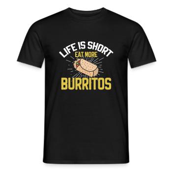 Burrito Gift - Männer T-Shirt - Schwarz - Vorne - AI Model Male 178 light (178cm)