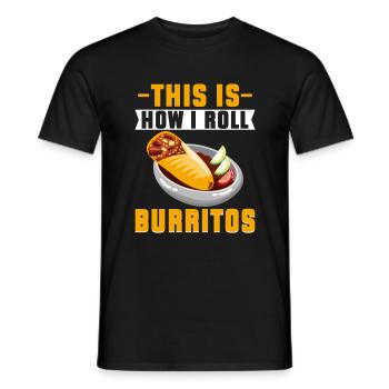 Burrito Gift - Men's T-Shirt - black - Front - AI Model Male 178 light (178cm)