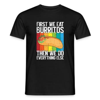 Burrito Gift - Männer T-Shirt - Schwarz - Vorne - AI Model Male 178 light (178cm)