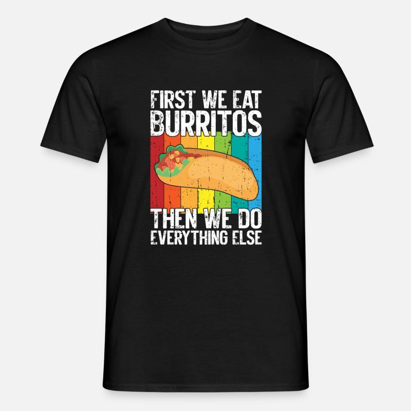 Burrito Gift - Männer T-Shirt - Schwarz