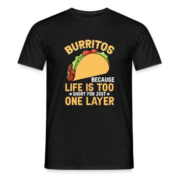 Burrito Gift - Männer T-Shirt - Schwarz - Vorne - AI Model Male 178 light (178cm)