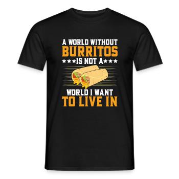Burrito Gift - Männer T-Shirt - Schwarz - Vorne - AI Model Male 178 light (178cm)