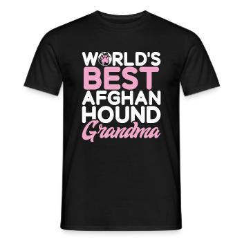 Afghan Hound Gifts - Men's T-Shirt - black - Front - AI Model Male 178 light (178cm)
