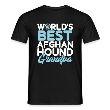 Afghan Hound Gifts - Männer T-Shirt - Schwarz - Vorne - AI Model Male 178 light (178cm)