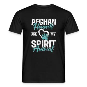 Afghan Hound Gifts - Männer T-Shirt - Schwarz - Vorne - AI Model Male 178 light (178cm)