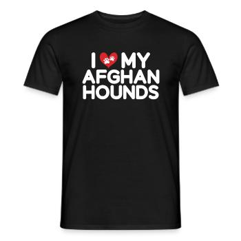 Cadeaux pour les chiens afghans - T-shirt homme - noir - Devant - AI Model Male 178 light (178cm)