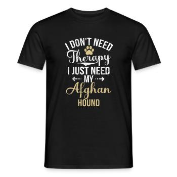 Afghan Hound Gifts - Männer T-Shirt - Schwarz - Vorne - AI Model Male 178 light (178cm)