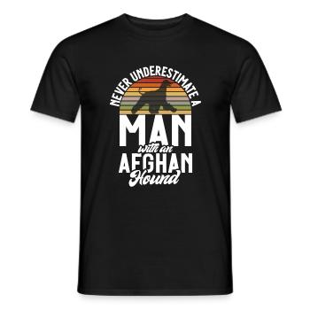 Afghan Hound Gifts - Men's T-Shirt - black - Front - AI Model Male 178 light (178cm)