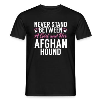 Cadeaux pour les chiens afghans - T-shirt homme - noir - Devant - AI Model Male 178 light (178cm)