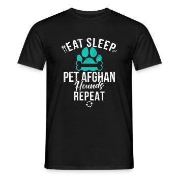 Afghan Hound Gifts - Men's T-Shirt - black - Front - AI Model Male 178 light (178cm)