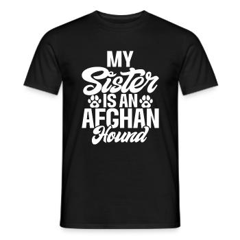 Afghan Hound Gifts - Männer T-Shirt - Schwarz - Vorne - AI Model Male 178 light (178cm)