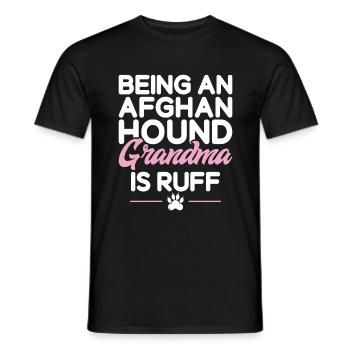 Afghan Hound Gifts - Männer T-Shirt - Schwarz - Vorne - AI Model Male 178 light (178cm)