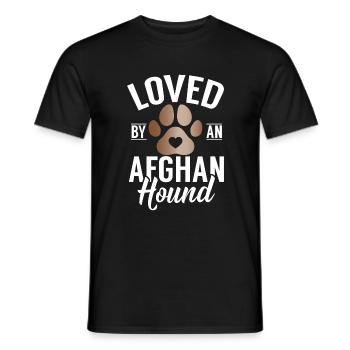 Afghan Hound Gifts - Männer T-Shirt - Schwarz - Vorne - AI Model Male 178 light (178cm)