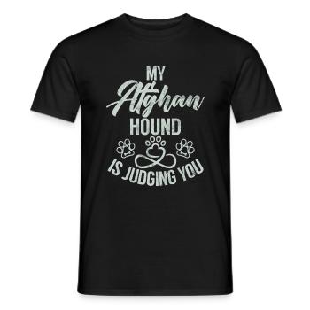 Afghan Hound Gifts - Men's T-Shirt - black - Front - AI Model Male 178 light (178cm)