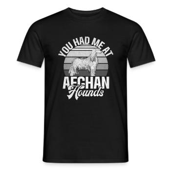 Afghan Hound Gifts - Männer T-Shirt - Schwarz - Vorne - AI Model Male 178 light (178cm)
